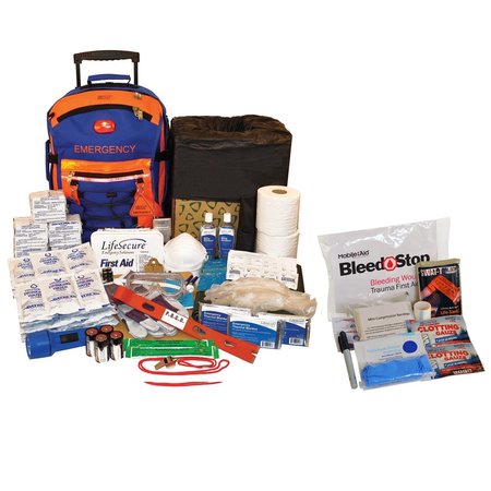 LIFESECURE SchoolGuard Easy-Roll Classroom Evacuation & Lockdown Kit w/Compact 100 Bleeding Control Kit 31855